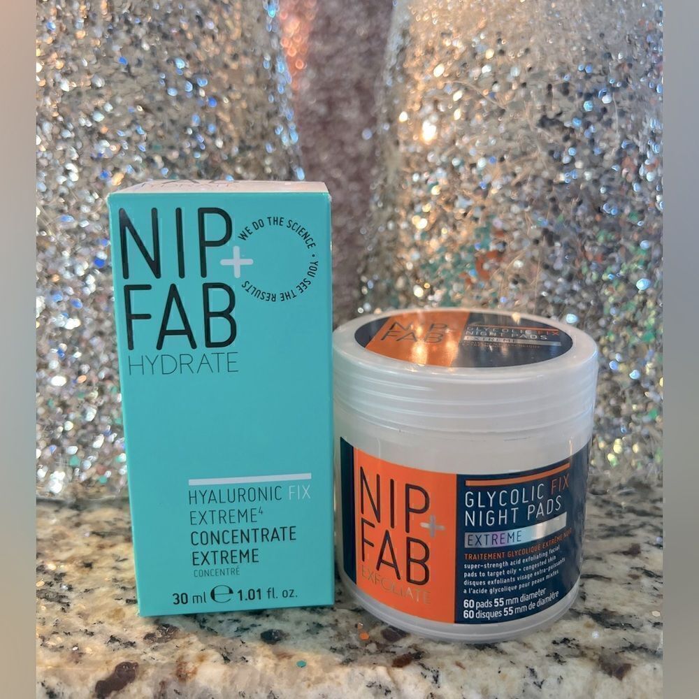 Nip + Fab Hyaluronic Fix Extreme 4 Concentrate Extreme 2 and glycolic fix night